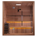 Kuusamo Traditional Home Sauna Built for Daily Wellness, 6-Person Capacity, 8kW Harvia Heater, Two-Tier Seating