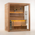 Traditional Hanko 2 Person Sauna Built for Daily Wellness, Red Cedar Construction, Galaxy Lighting, Bluetooth Audio