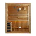 Hanko Traditional Sauna Built for Daily Wellness, Canadian Cedar Interior, 3-Person Capacity, Hemlock Frame