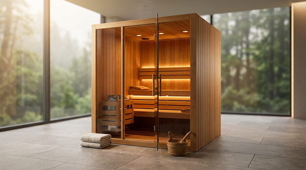 Copenhagen Traditional Home Sauna Built for Personal Wellness Retreats, 8kW Heater, Cedar Construction, 3 Person Capacity