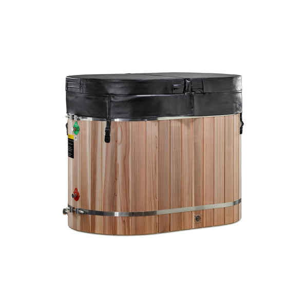 Oval Barrel Plunge Tub Built for Recovery, Pacific Cedar Construction, Professional Grade