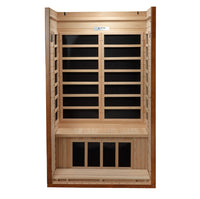 Infrared Sauna Built for Home Recovery, 1-2 Person, Low EMF, Far IR Heating, Bluetooth Audio