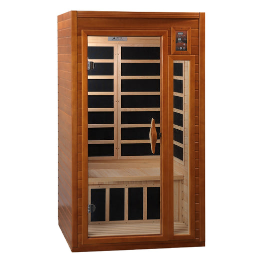 Infrared Sauna Built for Home Recovery, Red Light Therapy, 1-2 Person, Low EMF, Far IR Heating, Bluetooth Audio