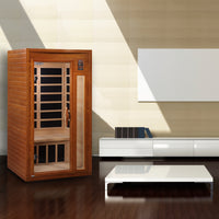 Infrared Sauna Built for Home Recovery, 1-2 Person, Low EMF, Far IR Heating, Bluetooth Audio