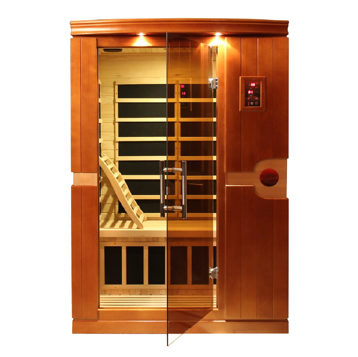 Infrared Sauna Built for Home Wellness, 2-Person Capacity, Low EMF Technology, Canadian Hemlock Wood