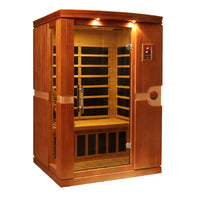 Infrared Sauna Built for Home Wellness, 2-Person Capacity, Low EMF Technology, Canadian Hemlock Wood