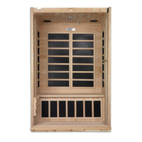 Infrared Sauna Built for Home Wellness, 2-Person Capacity, Low EMF Technology, Canadian Hemlock Wood