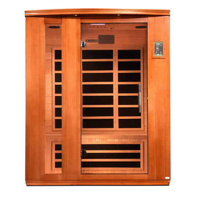 Infrared Sauna Built for Daily Wellness Retreats, 3-Person Capacity, Low EMF Technology, Canadian Hemlock