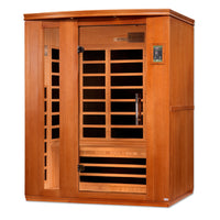 Infrared Sauna Built for Daily Wellness Retreats, 3-Person Capacity, Low EMF Technology, Canadian Hemlock