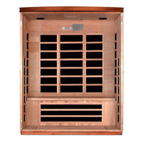 Infrared Sauna Built for Daily Wellness Retreats, 3-Person Capacity, Low EMF Technology, Canadian Hemlock