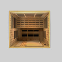 Infrared Sauna Built for Daily Wellness Retreats, 3-Person Capacity, Low EMF Technology, Canadian Hemlock