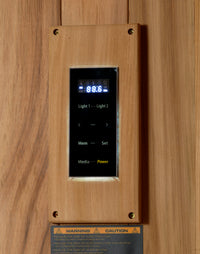 Traditional Hanko 2 Person Sauna Built for Daily Wellness, Red Cedar Construction, Galaxy Lighting, Bluetooth Audio