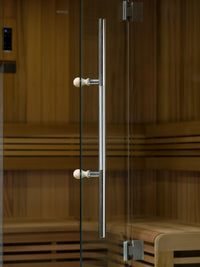 Traditional Hanko 2 Person Sauna Built for Daily Wellness, Red Cedar Construction, Galaxy Lighting, Bluetooth Audio