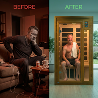 Dynamic "Barcelona" 1-2 Person Low EMF Far IR Sauna — Before & After