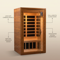 Dynamic "Barcelona" 1-2 Person Low EMF Far IR Sauna — infographic