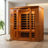 Dynamic "Bergamo" 4 Person Ultra Low EMF Far IR Sauna — Studio Shot