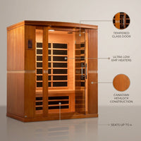 Dynamic "Bergamo" 4 Person Ultra Low EMF Far IR Sauna — infographic
