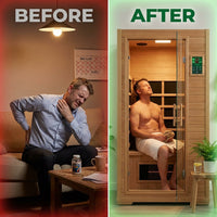 Dynamic "Lugano" 3 Person Low EMF Far IR Sauna — Before & After