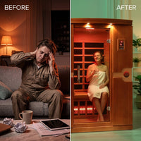 Dynamic "Venice" 2 Person Low EMF Far IR Sauna — Before & After