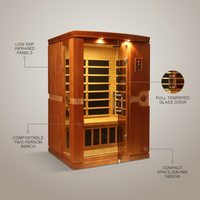 Dynamic "Venice" 2 Person Low EMF Far IR Sauna — infographic