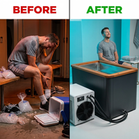 Dynamic Cold Therapy "CUBOID" Plastic Cold Plunge Tub — Before & After