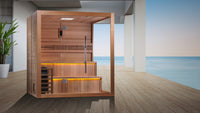 Traditional Home Sauna Built for Daily Wellness, 6-Person Capacity, 8kW Harvia Heater, Two-Tier Seating