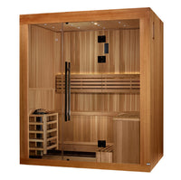 Traditional Home Sauna Built for Personal Wellness Retreats, 8kW Heater, Cedar Construction, 3 Person Capacity