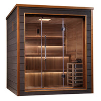 Outdoor Sauna Built for Year-Round Use, All-Weather Exterior, Digital Controls, Sauna Stones Included