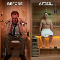 Golden Designs "Hanko" 2-3 Person Traditional Sauna — Before & After