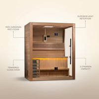 Golden Designs "Hanko" 2-3 Person Traditional Sauna — infographic