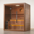 Traditional Home Sauna Built for Daily Wellness, 6-Person Capacity, 8kW Harvia Heater, Two-Tier Seating