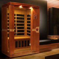 Infrared Sauna Built for Home Wellness, 2-Person Capacity, Low EMF Technology, Canadian Hemlock Wood